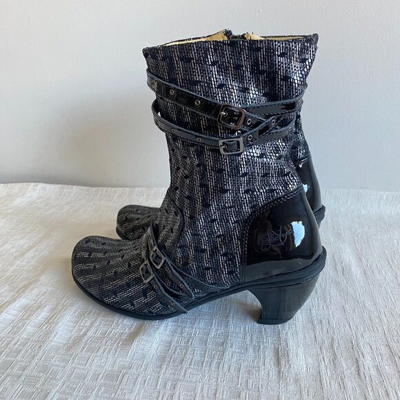 Eject Portugal Steampunk Metallic Buckle Ankle Boots 8.5 - Picture 3 of 15